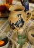 Poterie Barbotine Blue Marbled Pitcher | Cream/Blue